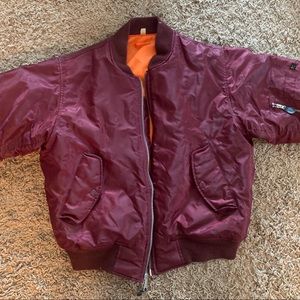 Men’s Rothco Burgundy Flight Jacket, Sz. Small